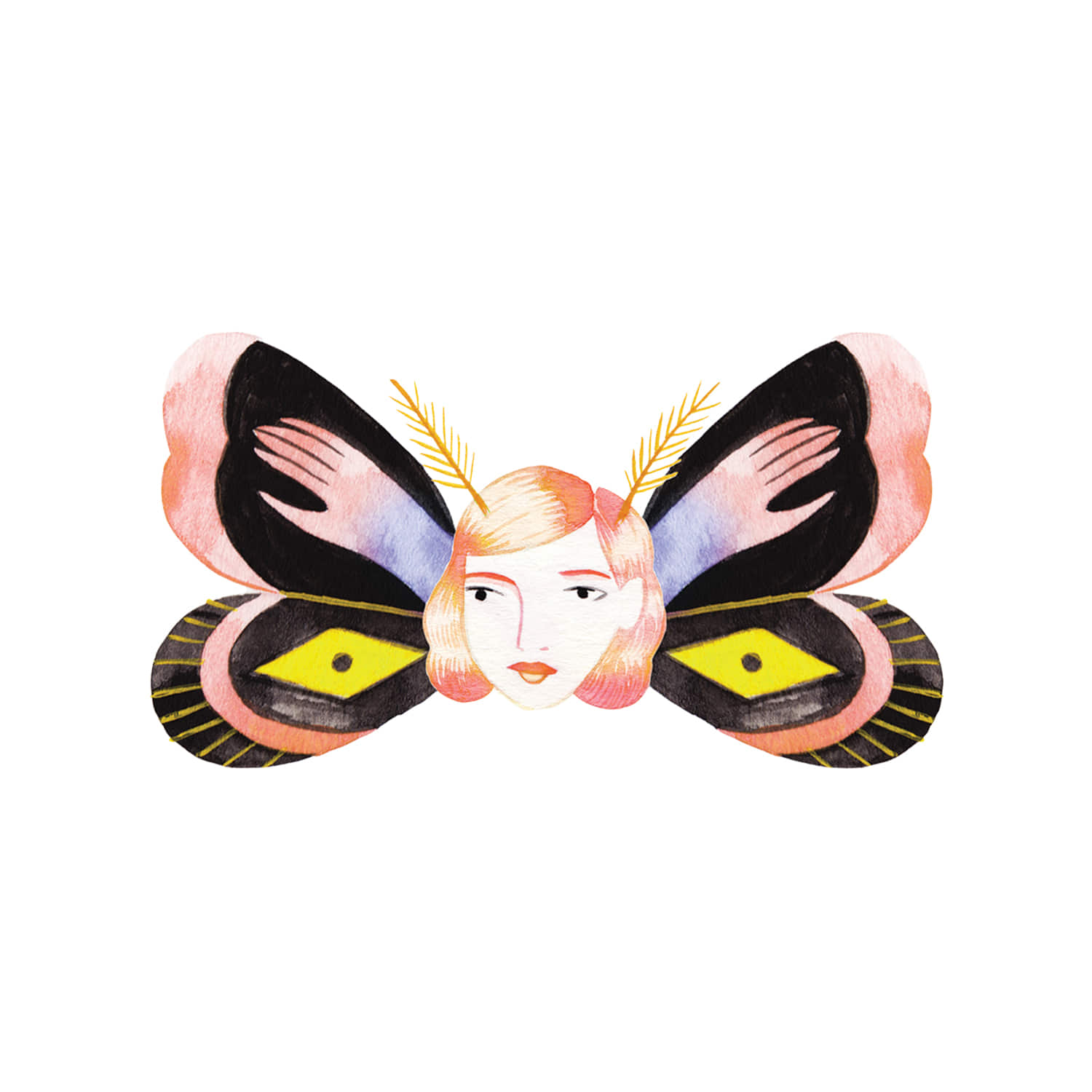 태틀리 Butterfly Head 타투스티커 페어 2매