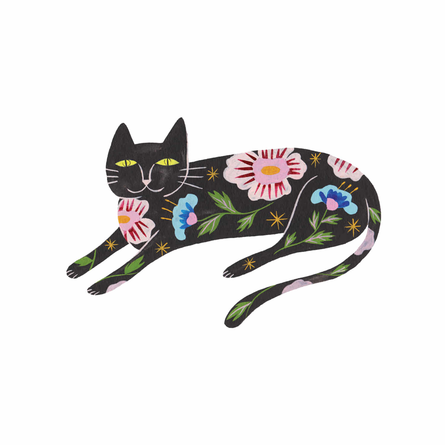 태틀리 Flower Cat 타투스티커 페어 2매