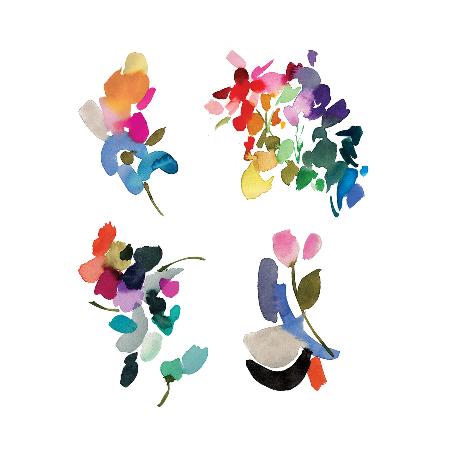 태틀리 Abstract Florals 타투스티커 세트 8매