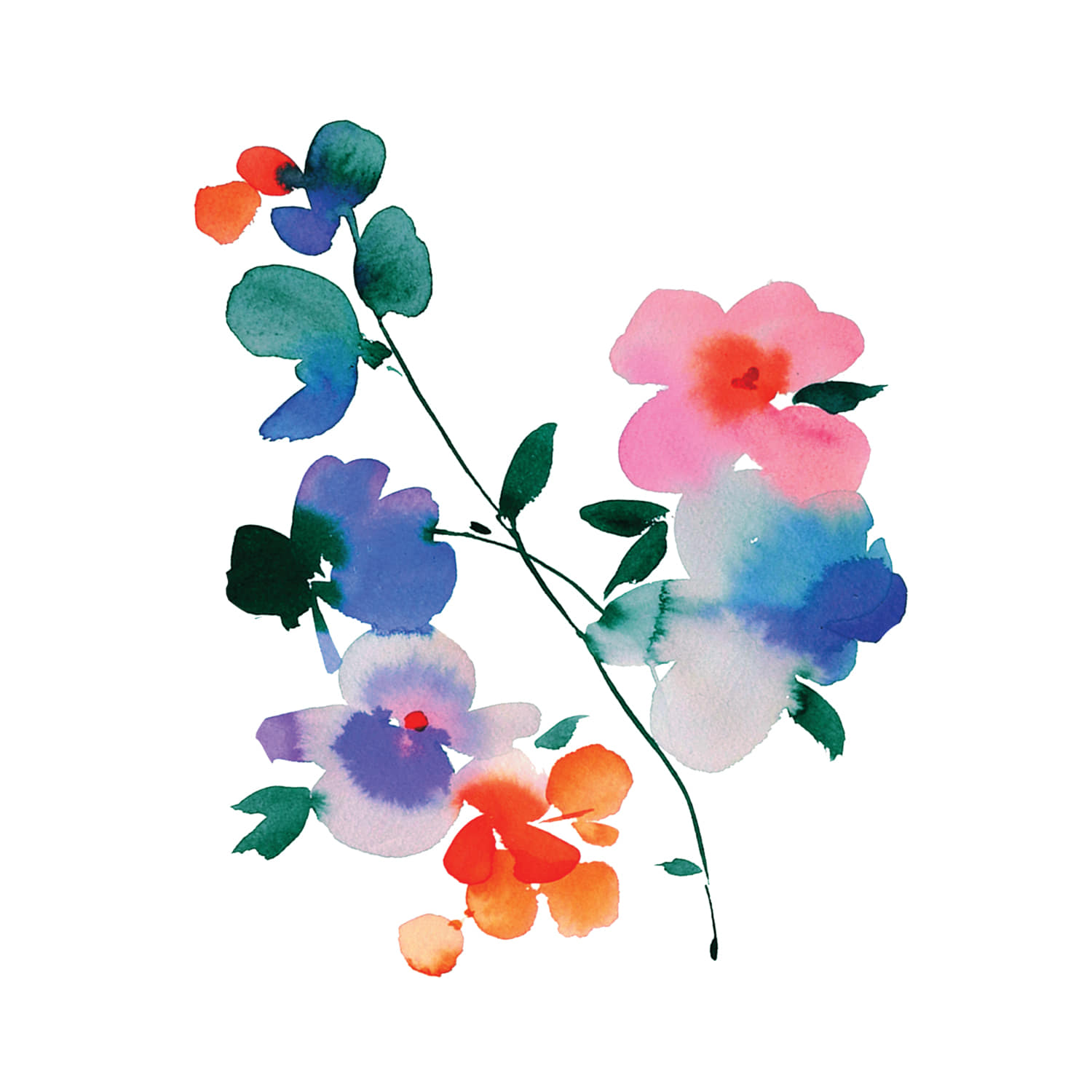 태틀리 Blue Orchid 타투스티커 페어 2매