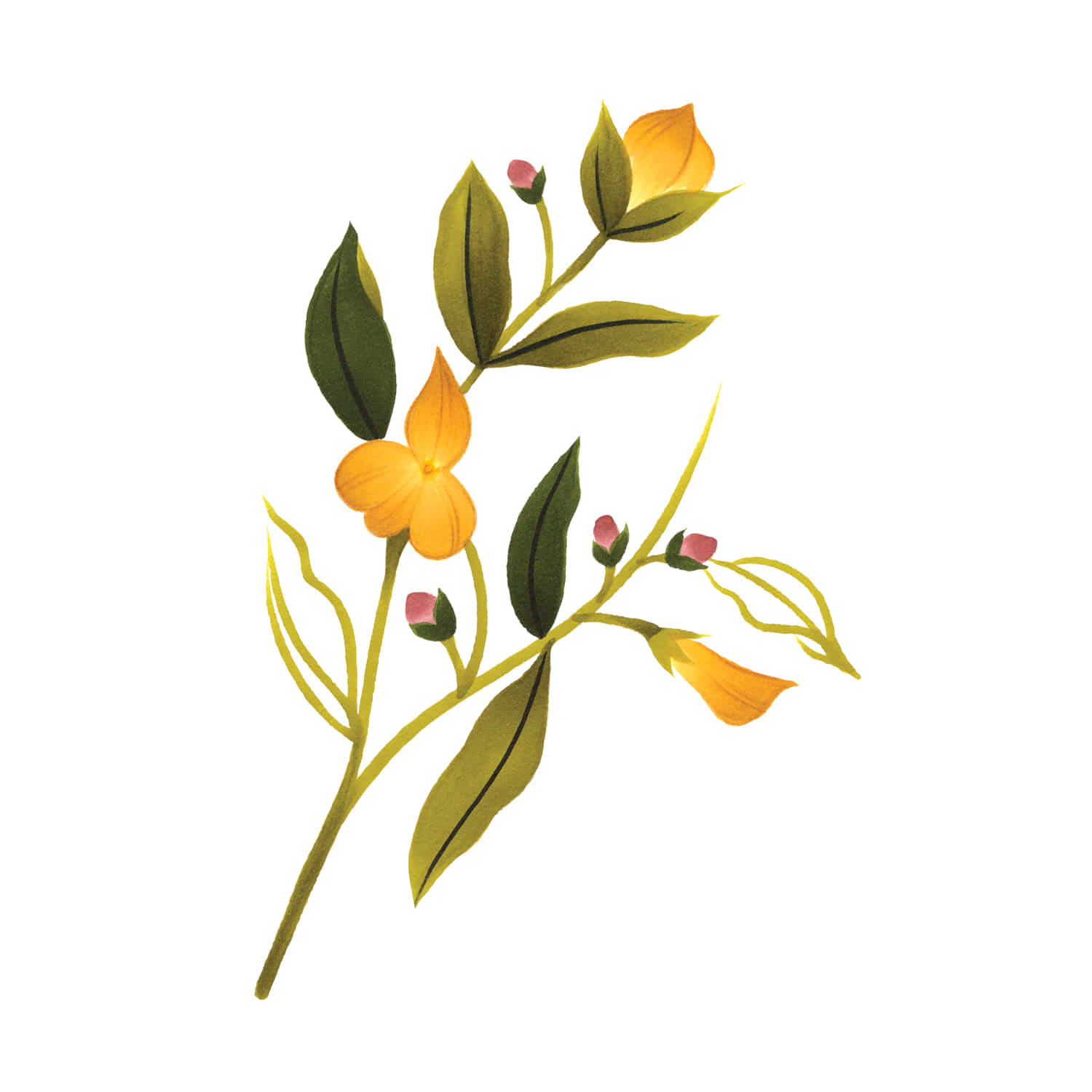 태틀리 Yellow Floral 타투스티커 페어 2매