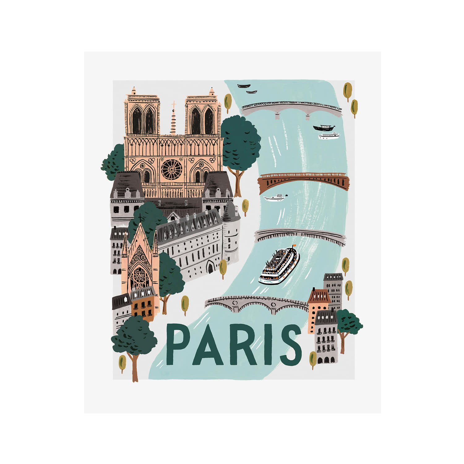 라이플페이퍼 Paris World Traveler 아트 프린트 3 size
