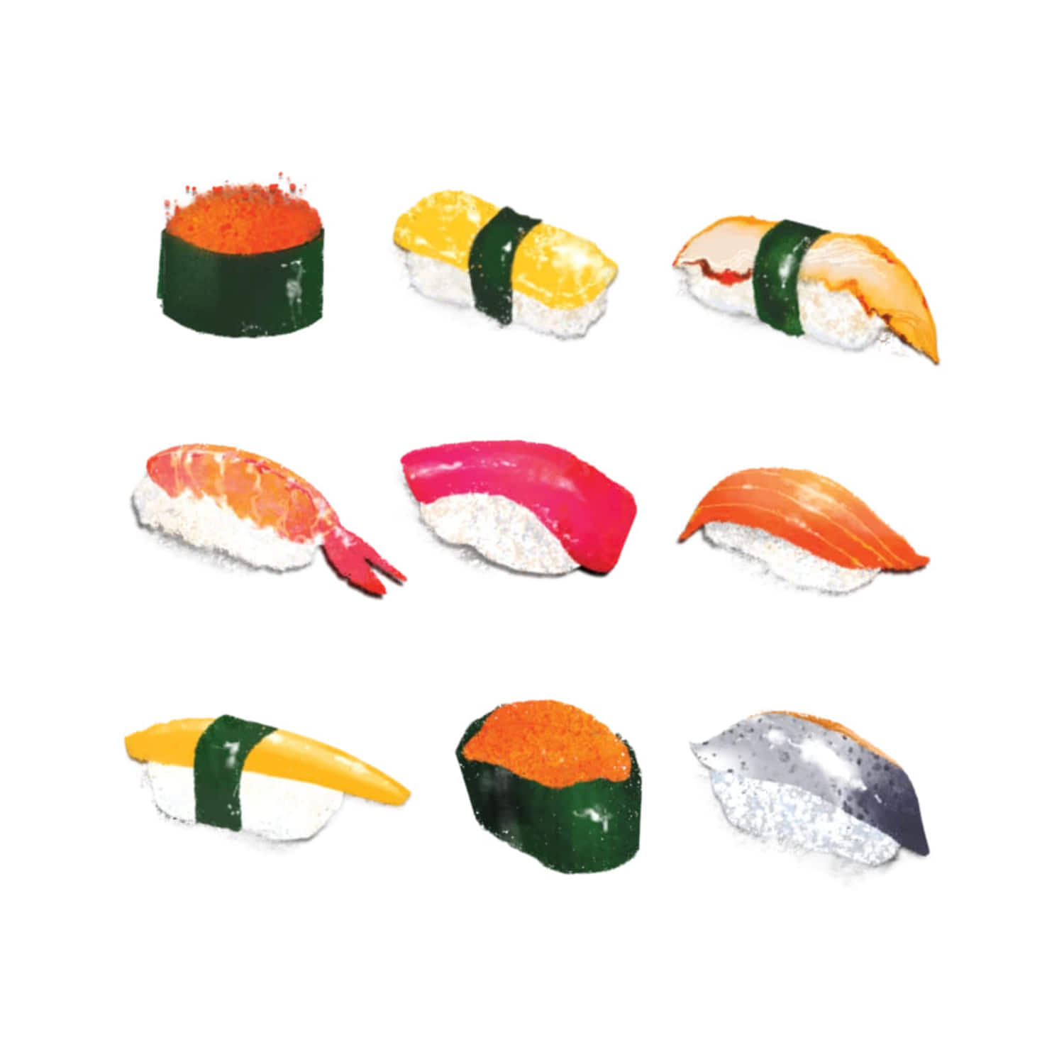 태틀리 Sushi Platter 타투스티커 페어 2매