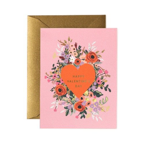 라이플페이퍼 Blooming Heart Valentine Card 발렌타인 카드
