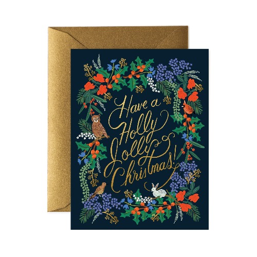 라이플페이퍼 Holly Jolly Christmas Card 크리스마스 카드