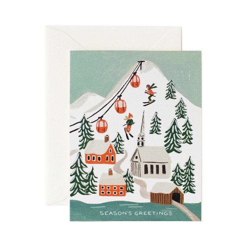 라이플페이퍼 Holiday Snow Scene Card 크리스마스 카드