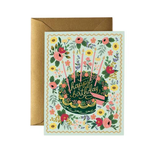 라이플페이퍼 Floral Cake Birthday Card 생일 카드