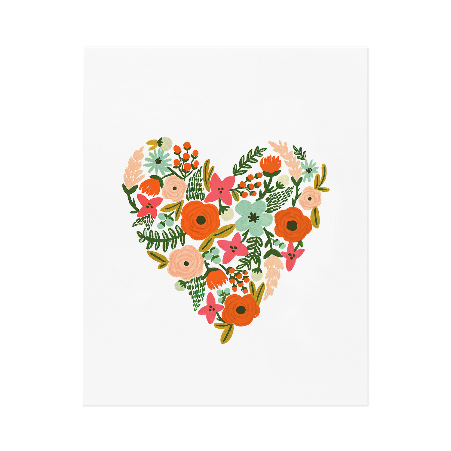 라이플페이퍼 Floral Heart 아트 프린트 2 size