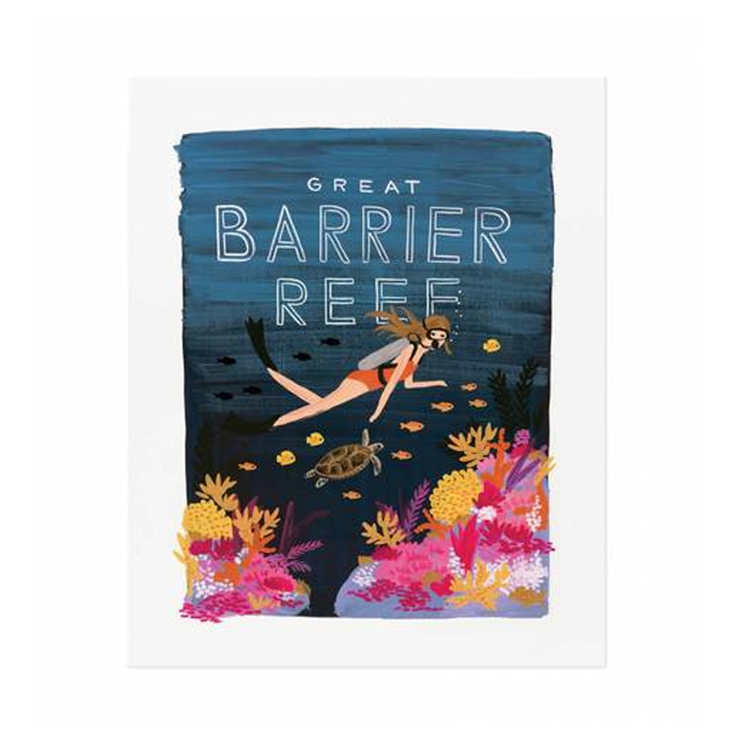 라이플페이퍼 Barrier Reef 아트 프린트 11 x 14